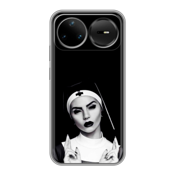 Силиконовый чехол на Huawei Nova 15 Pro с принтом монашка