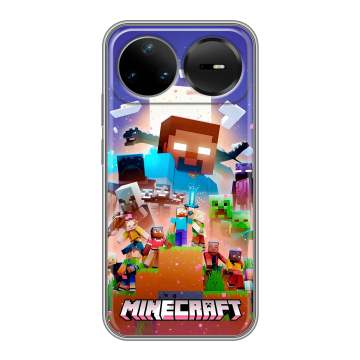 Силиконовый чехол на Huawei Nova 15 Pro с принтом Майнкрафт Minecraft
