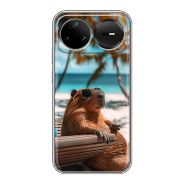 Силиконовый чехол на Huawei Nova 15 Pro с принтом Капибара Силиконовый чехол на Huawei Nova 15 Pro с принтом Капибара