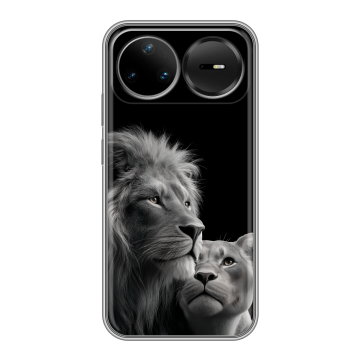 Силиконовый чехол на Huawei Nova 15 Pro с принтом Лев кошки