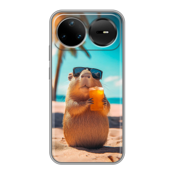 Силиконовый чехол на Huawei Nova 15 Pro с принтом Капибара