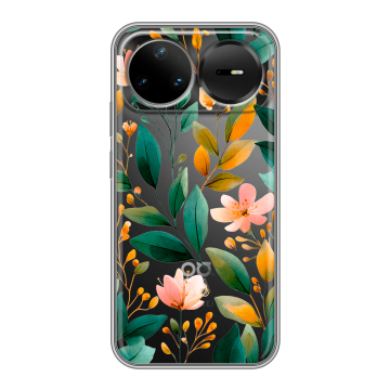Силиконовый чехол на Huawei Nova 15 Pro с принтом Цветы паттерн
