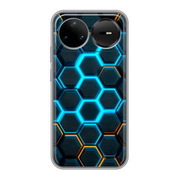 Силиконовый чехол на Huawei Nova 15 Pro с принтом Неоновые соты