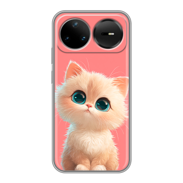 Силиконовый чехол на Huawei Nova 15 Pro с принтом Розовый котенок