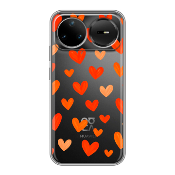 Силиконовый чехол на Huawei Nova 15 Pro с принтом Сердечки