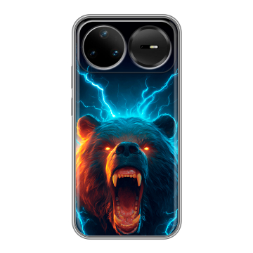 Силиконовый чехол на Huawei Nova 15 Pro с принтом Медведь Силиконовый чехол на Huawei Nova 15 Pro с принтом Медведь