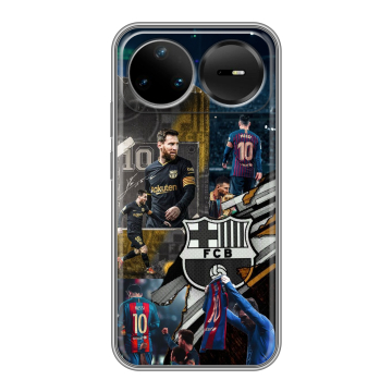 Силиконовый чехол на Huawei Nova 15 Pro с принтом Messi Barcelona Силиконовый чехол на Huawei Nova 15 Pro с принтом Messi Barcelona