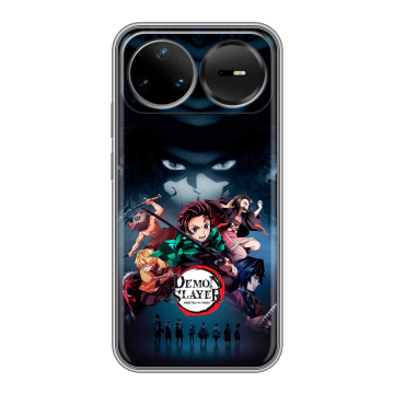 Силиконовый чехол на Huawei Nova 15 Pro с принтом Demon Slayer Клинок рассекающий демонов