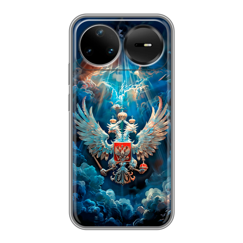 Силиконовый чехол на Huawei Nova 15 Pro с принтом Герб флаг России Силиконовый чехол на Huawei Nova 15 Pro с принтом Герб флаг России