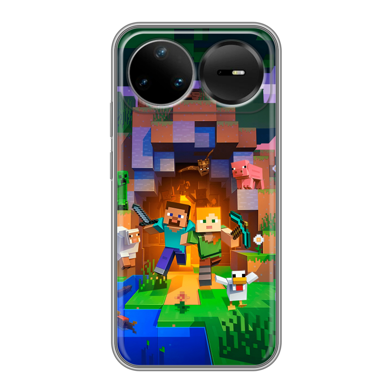 Силиконовый чехол на Huawei Nova 15 Pro с принтом Майнкрафт Minecraft Силиконовый чехол на Huawei Nova 15 Pro с принтом Майнкрафт Minecraft