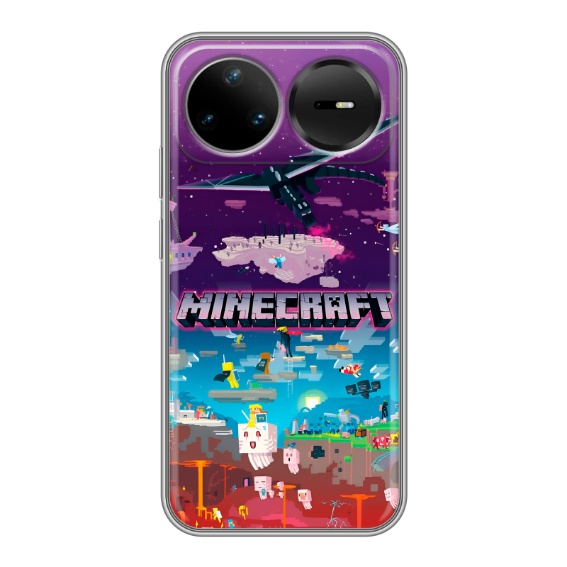 Силиконовый чехол на Huawei Nova 15 Pro с принтом Майнкрафт Minecraft Силиконовый чехол на Huawei Nova 15 Pro с принтом Майнкрафт Minecraft