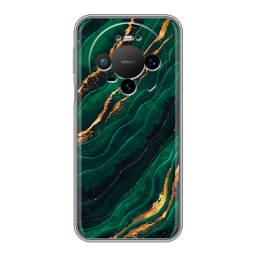 Силиконовый чехол на Huawei Mate 80 Pro с принтом Мрамор зеленое золото Силиконовый чехол на Huawei Mate 80 Pro с принтом Мрамор зеленое золото