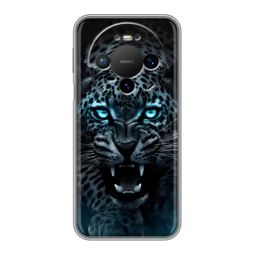 Силиконовый чехол на Huawei Mate 80 Pro с принтом Темный леопард Силиконовый чехол на Huawei Mate 80 Pro с принтом Темный леопард