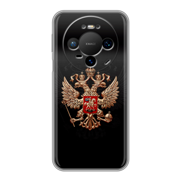 Силиконовый чехол на Huawei Mate 80 Pro с принтом Герб России Силиконовый чехол на Huawei Mate 80 Pro с принтом Герб России
