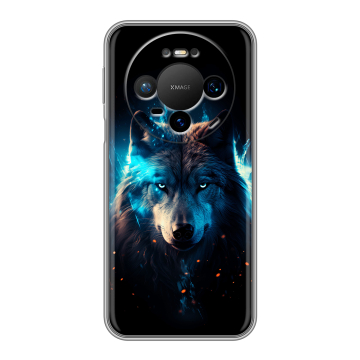 Силиконовый чехол на Huawei Mate 80 Pro с принтом Волк ночной