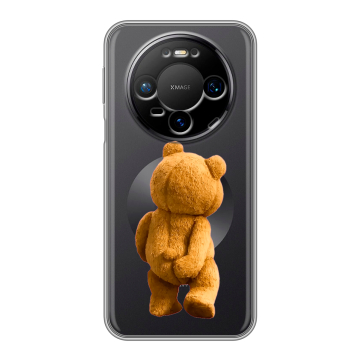 Силиконовый чехол на Huawei Mate 80 Pro с принтом Медведь Силиконовый чехол на Huawei Mate 80 Pro с принтом Медведь