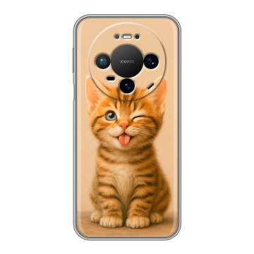 Силиконовый чехол на Huawei Mate 80 Pro с принтом котенок Силиконовый чехол на Huawei Mate 80 Pro с принтом котенок