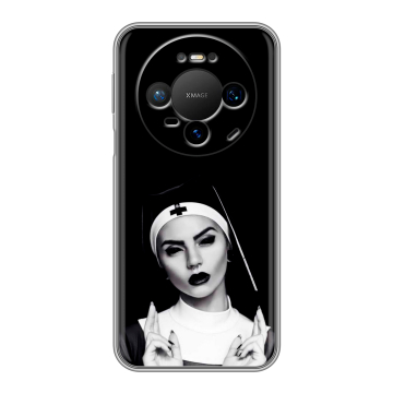Силиконовый чехол на Huawei Mate 80 Pro с принтом монашка