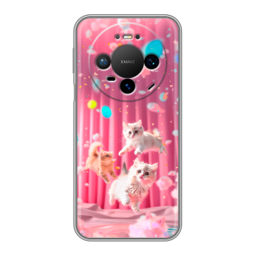 Силиконовый чехол на Huawei Mate 80 Pro с принтом милые котики Силиконовый чехол на Huawei Mate 80 Pro с принтом милые котики