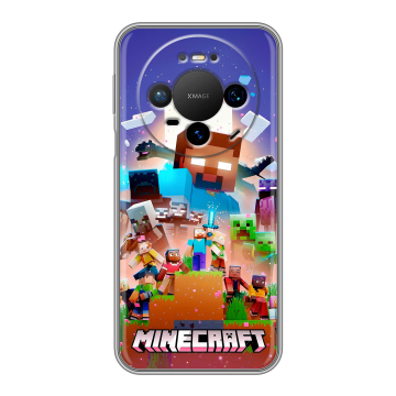Силиконовый чехол на Huawei Mate 80 Pro с принтом Майнкрафт Minecraft