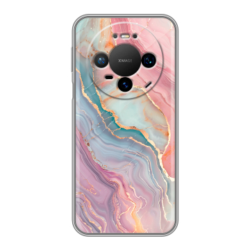 Силиконовый чехол на Huawei Mate 80 Pro с принтом розовый мрамор Силиконовый чехол на Huawei Mate 80 Pro с принтом розовый мрамор