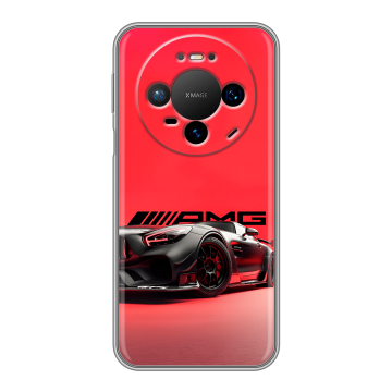 Силиконовый чехол на Huawei Mate 80 Pro с принтом Мерседес Mercedes AMG
