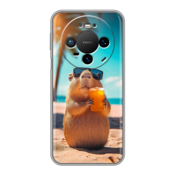 Силиконовый чехол на Huawei Mate 80 Pro с принтом Капибара