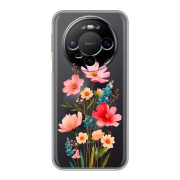 Силиконовый чехол на Huawei Mate 80 Pro с принтом Цветы