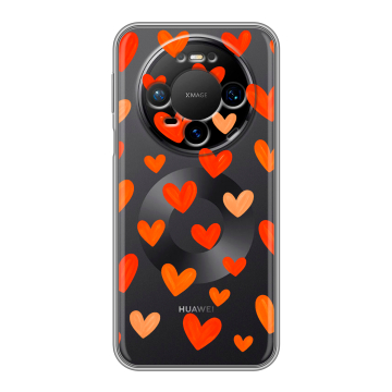 Силиконовый чехол на Huawei Mate 80 Pro с принтом Сердечки