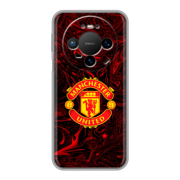 Силиконовый чехол на Huawei Mate 80 Pro с принтом Manchester United Силиконовый чехол на Huawei Mate 80 Pro с принтом Manchester United