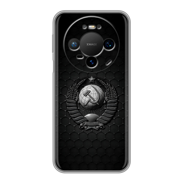 Силиконовый чехол на Huawei Mate 80 Pro с принтом Герб Флаг СССР