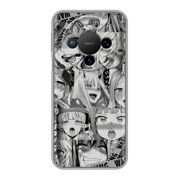 Силиконовый чехол на Huawei Mate 80 Pro с принтом Ahegao Ахегао Аниме Силиконовый чехол на Huawei Mate 80 Pro с принтом Ahegao Ахегао Аниме