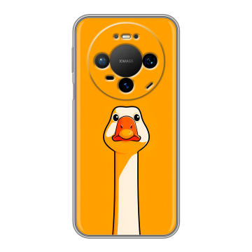 Силиконовый чехол на Huawei Mate 80 Pro с принтом Смешная утка Силиконовый чехол на Huawei Mate 80 Pro с принтом Смешная утка