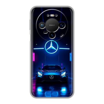 Силиконовый чехол на Huawei Mate 80 Pro с принтом Mercedes Мерседес Силиконовый чехол на Huawei Mate 80 Pro с принтом Mercedes Мерседес