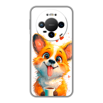 Силиконовый чехол на Huawei Mate 80 Pro с принтом корги Силиконовый чехол на Huawei Mate 80 Pro с принтом корги