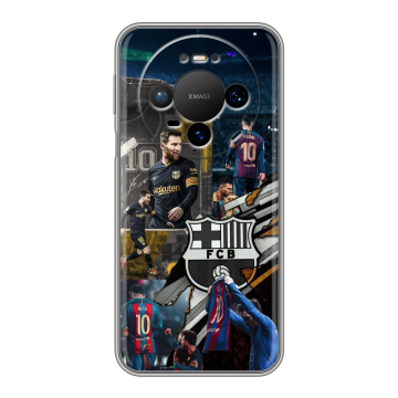Силиконовый чехол на Huawei Mate 80 Pro с принтом Messi Barcelona Силиконовый чехол на Huawei Mate 80 Pro с принтом Messi Barcelona