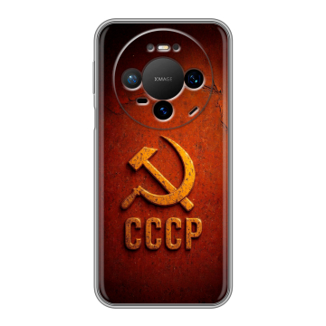 Силиконовый чехол на Huawei Mate 80 Pro с принтом Флаг Герб СССР Силиконовый чехол на Huawei Mate 80 Pro с принтом Флаг Герб СССР