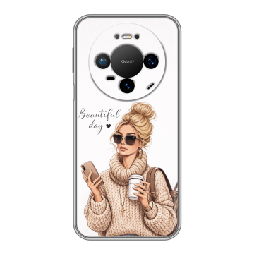 Силиконовый чехол на Huawei Mate 80 Pro с принтом женский Силиконовый чехол на Huawei Mate 80 Pro с принтом женский