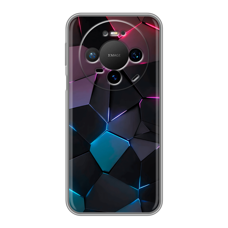 Силиконовый чехол на Huawei Mate 80 Pro с принтом Геометрия неона Силиконовый чехол на Huawei Mate 80 Pro с принтом Геометрия неона