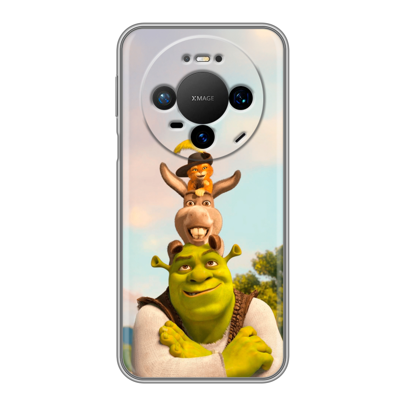 Силиконовый чехол на Huawei Mate 80 Pro с принтом Шрек Shrek Силиконовый чехол на Huawei Mate 80 Pro с принтом Шрек Shrek