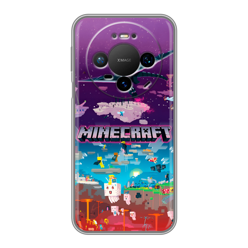 Силиконовый чехол на Huawei Mate 80 Pro с принтом Майнкрафт Minecraft Силиконовый чехол на Huawei Mate 80 Pro с принтом Майнкрафт Minecraft