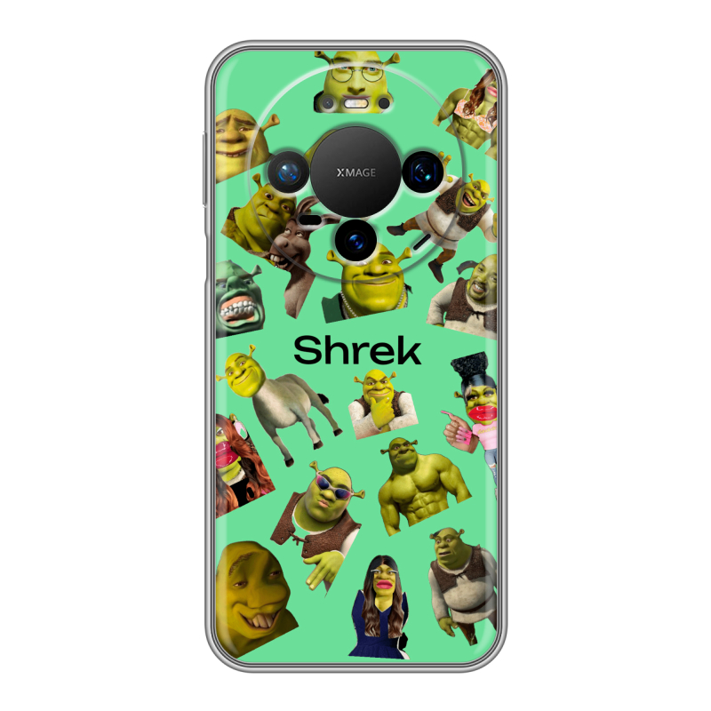 Силиконовый чехол на Huawei Mate 80 Pro с принтом Шрек Shrek Силиконовый чехол на Huawei Mate 80 Pro с принтом Шрек Shrek