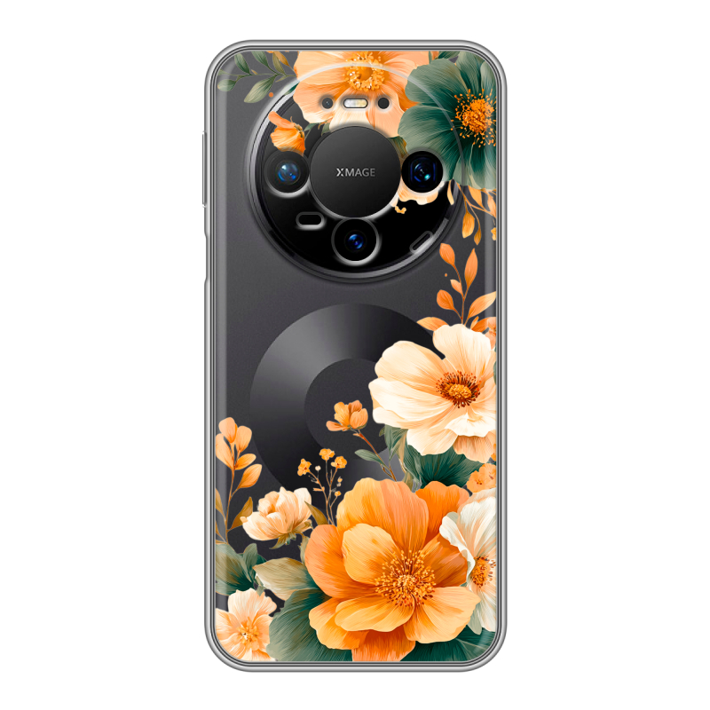 Силиконовый чехол на Huawei Mate 80 Pro с принтом Цветы принт Силиконовый чехол на Huawei Mate 80 Pro с принтом Цветы принт