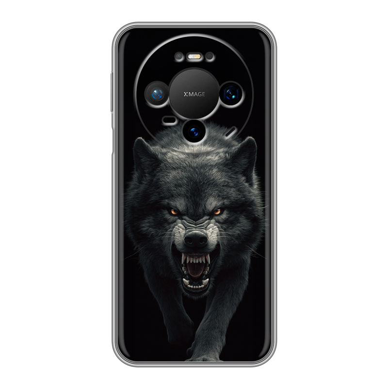 Силиконовый чехол на Huawei Mate 80 Pro с принтом Волк Силиконовый чехол на Huawei Mate 80 Pro с принтом Волк