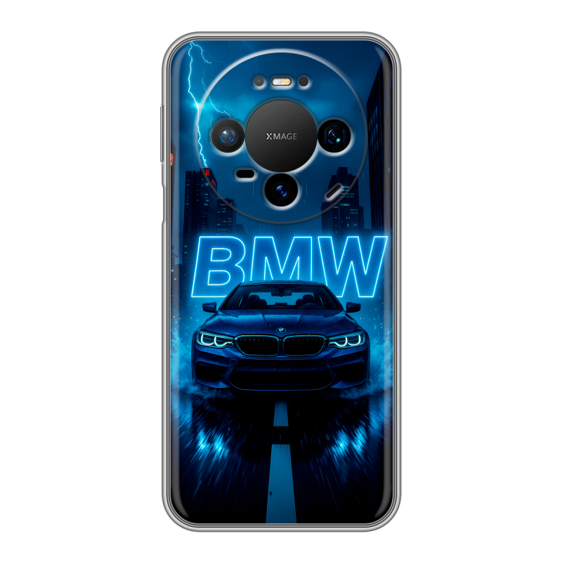 Силиконовый чехол на Huawei Mate 80 Pro с принтом BMW БМВ Силиконовый чехол на Huawei Mate 80 Pro с принтом BMW БМВ