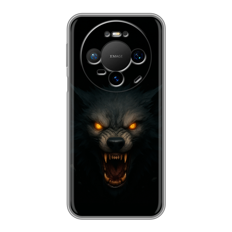 Силиконовый чехол на Huawei Mate 80 Pro с принтом Волк Силиконовый чехол на Huawei Mate 80 Pro с принтом Волк