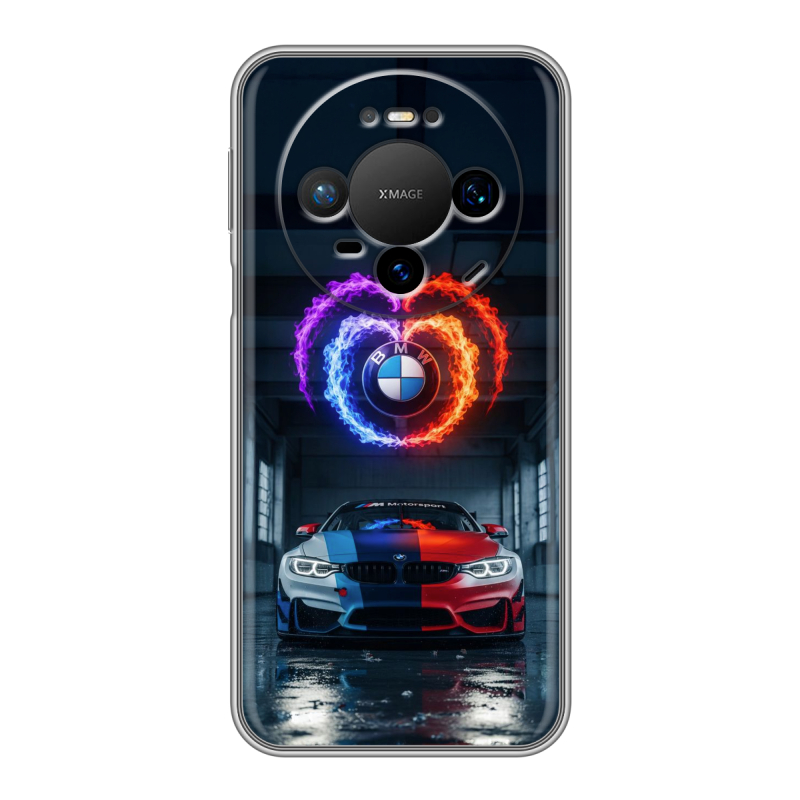 Силиконовый чехол на Huawei Mate 80 Pro с принтом BMW БМВ Силиконовый чехол на Huawei Mate 80 Pro с принтом BMW БМВ