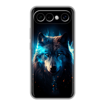 Силиконовый чехол на Vivo X300 FE с принтом Волк ночной Силиконовый чехол на Vivo X300 FE с принтом Волк ночной