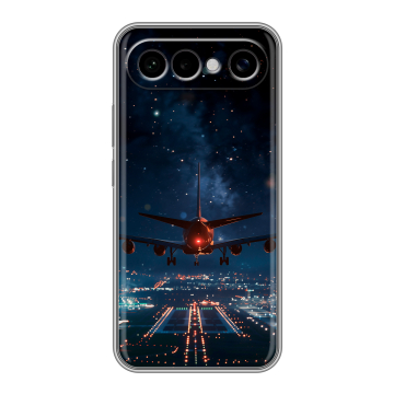 Силиконовый чехол на Vivo X300 FE с принтом самолет Силиконовый чехол на Vivo X300 FE с принтом самолет