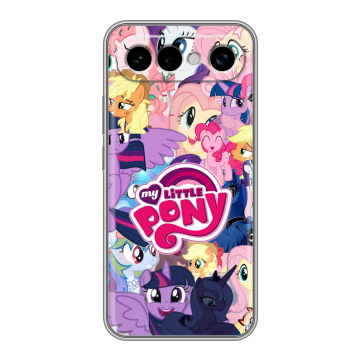 Силиконовый чехол на Vivo X300 FE с принтом My little pony Дружба чудо